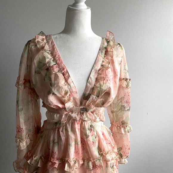 Ophelia Lace Up Floral Dress - Picture 5 of 10